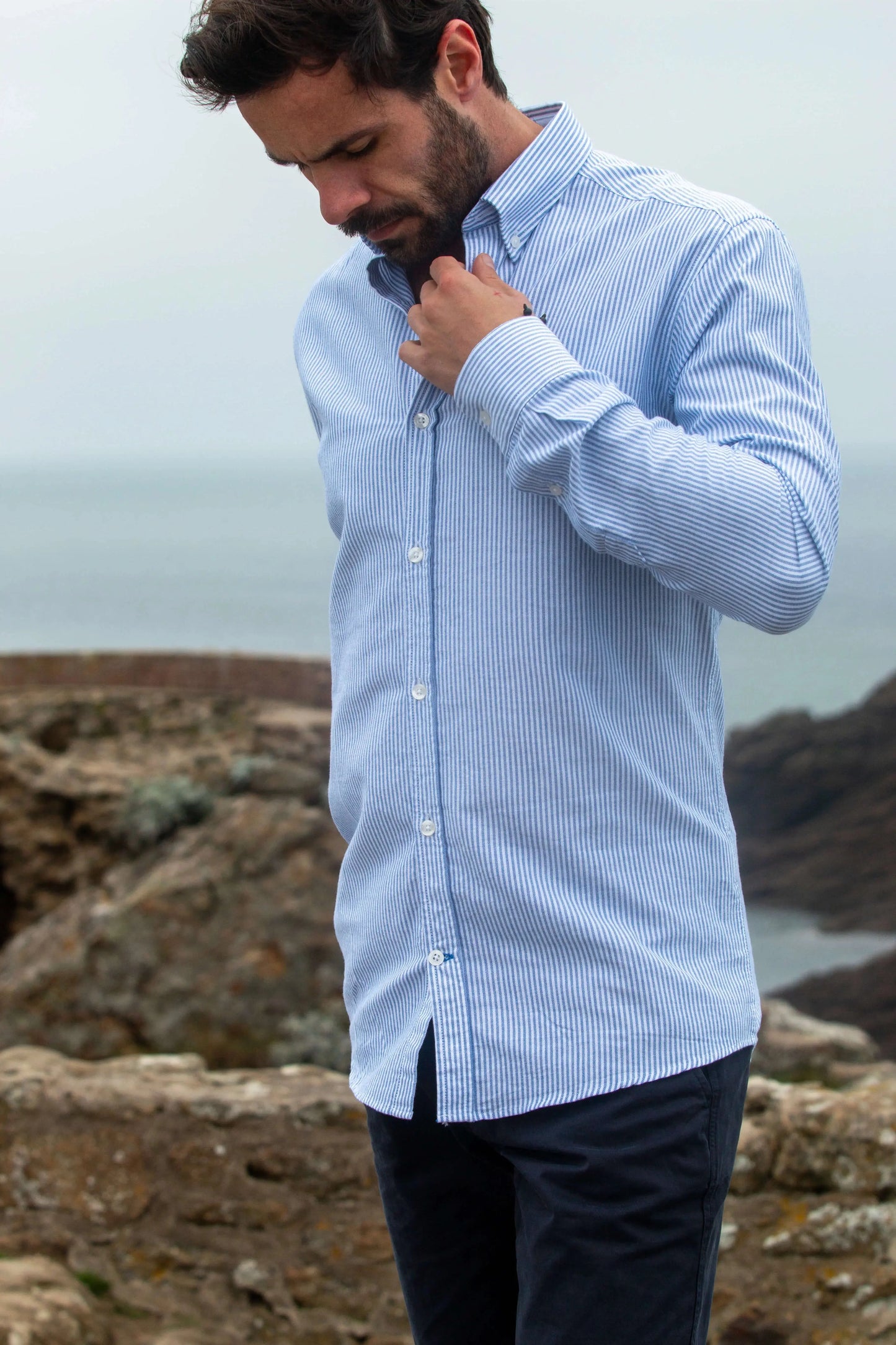 Chemise Oxford Rayée « Touquet » GD La 5ème Homme