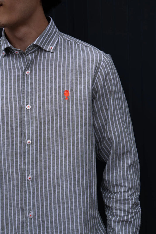 Chemise Rayée en Lin La 5ème Homme
