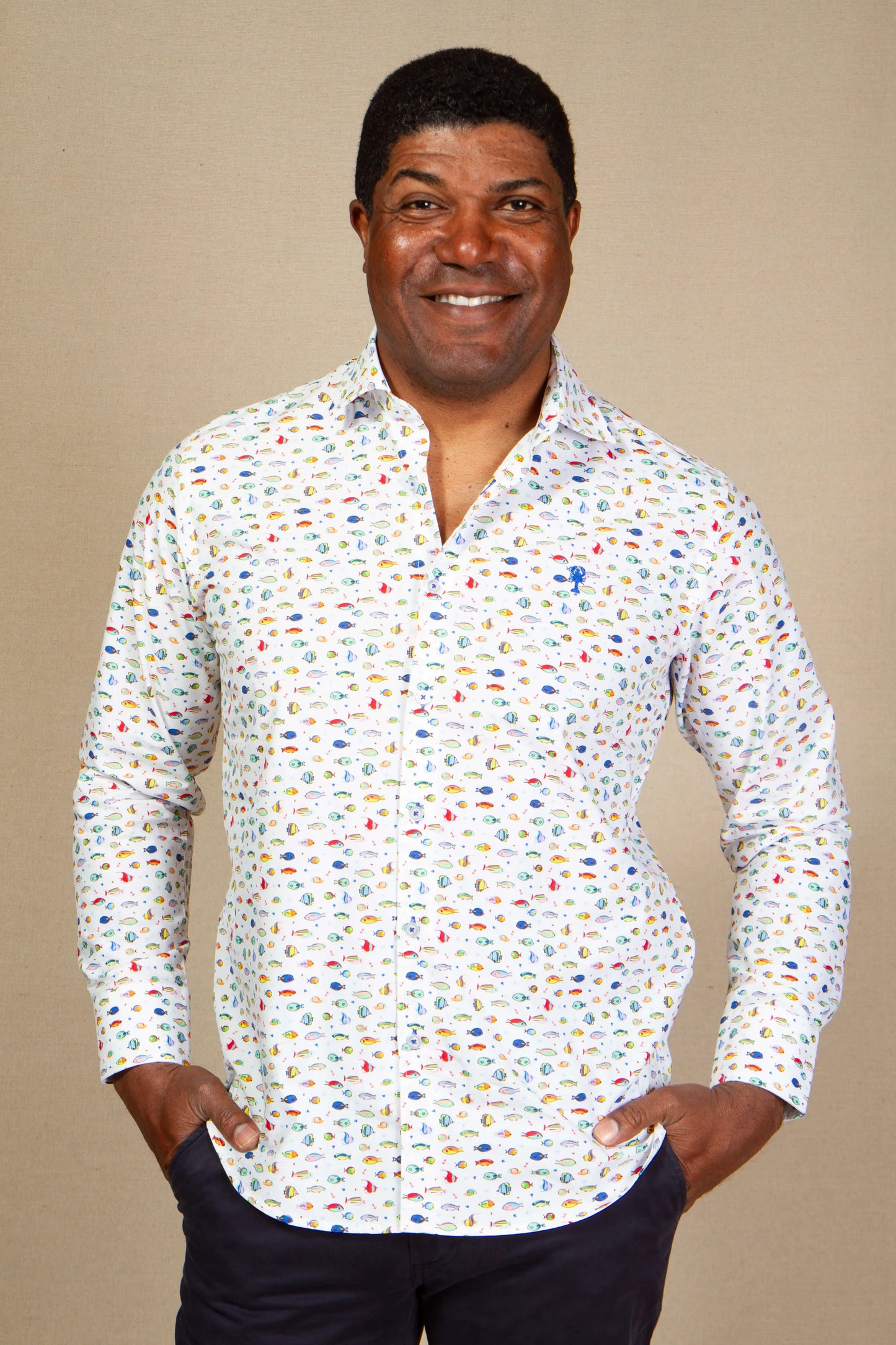 Chemise à motif « Poisson » La 5ème Homme