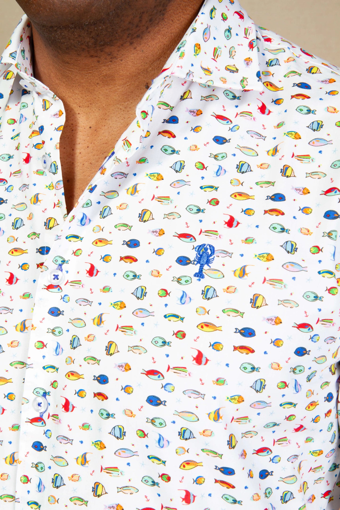 Chemise à motif « Poisson » La 5ème Homme