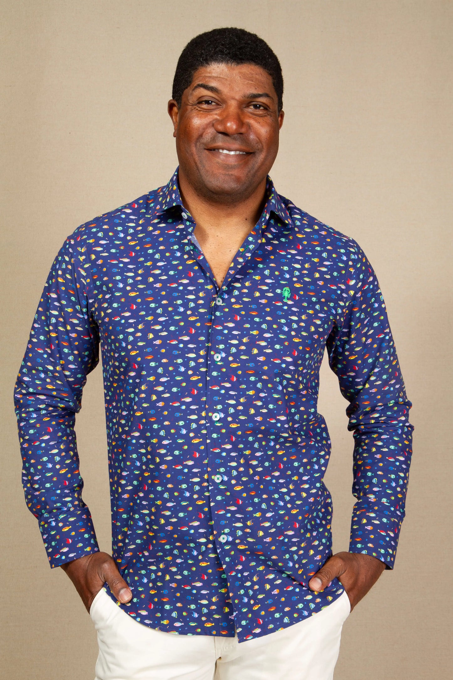 Chemise à motif « Poisson » La 5ème Homme