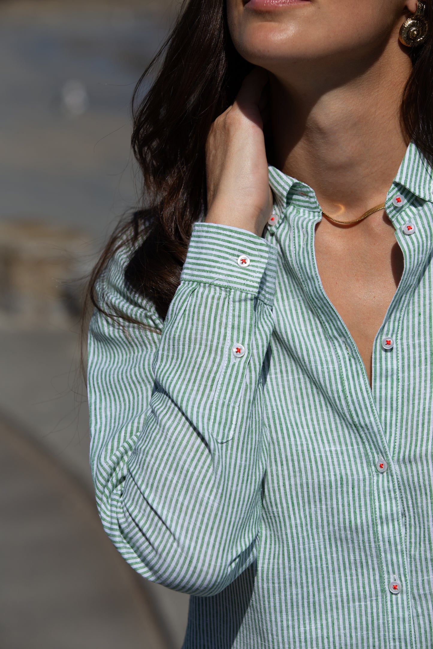 Chemise Rayée en Lin