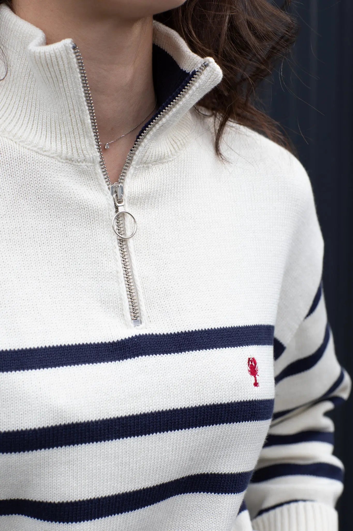 Pull Marin Col Montant « Marine » La 5ème Femme