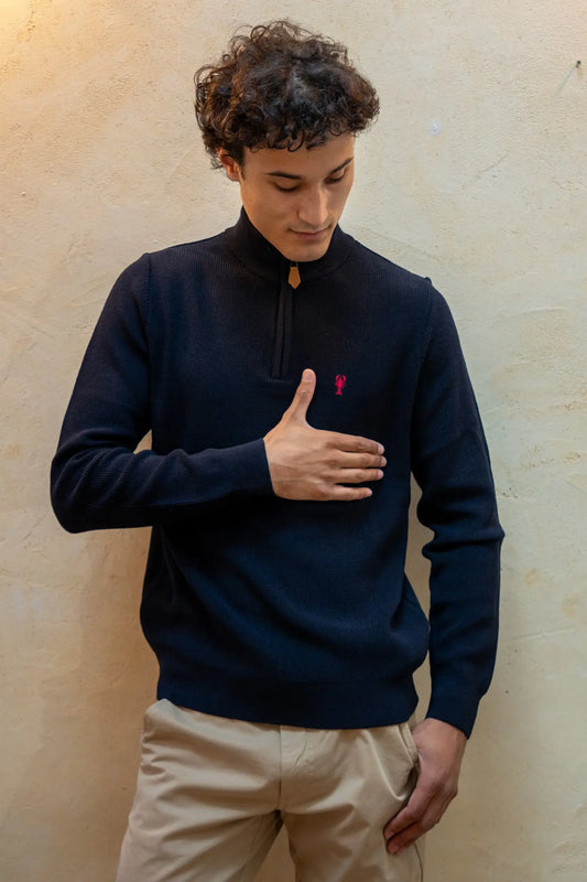 Pull Marin Col Zippé « Alexandre » La 5ème Homme