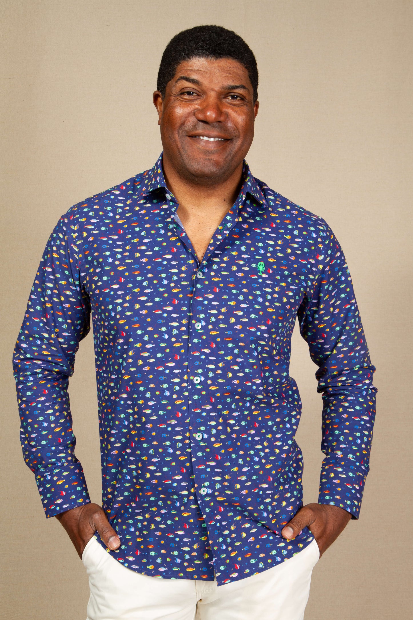 Chemise à motif « Poisson »