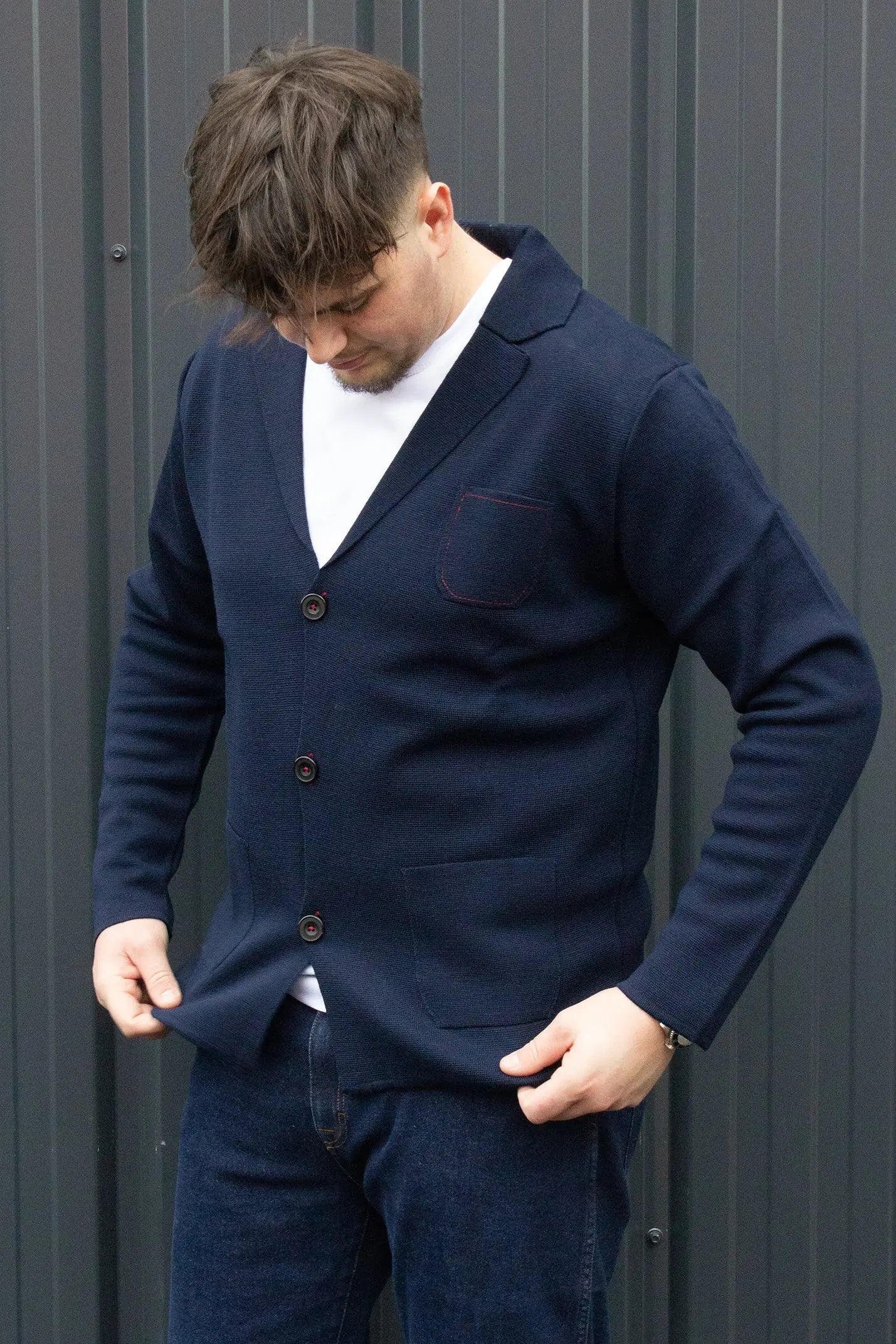 Cardigan en Laine Mérinos « Edouard » La 5ème Homme 