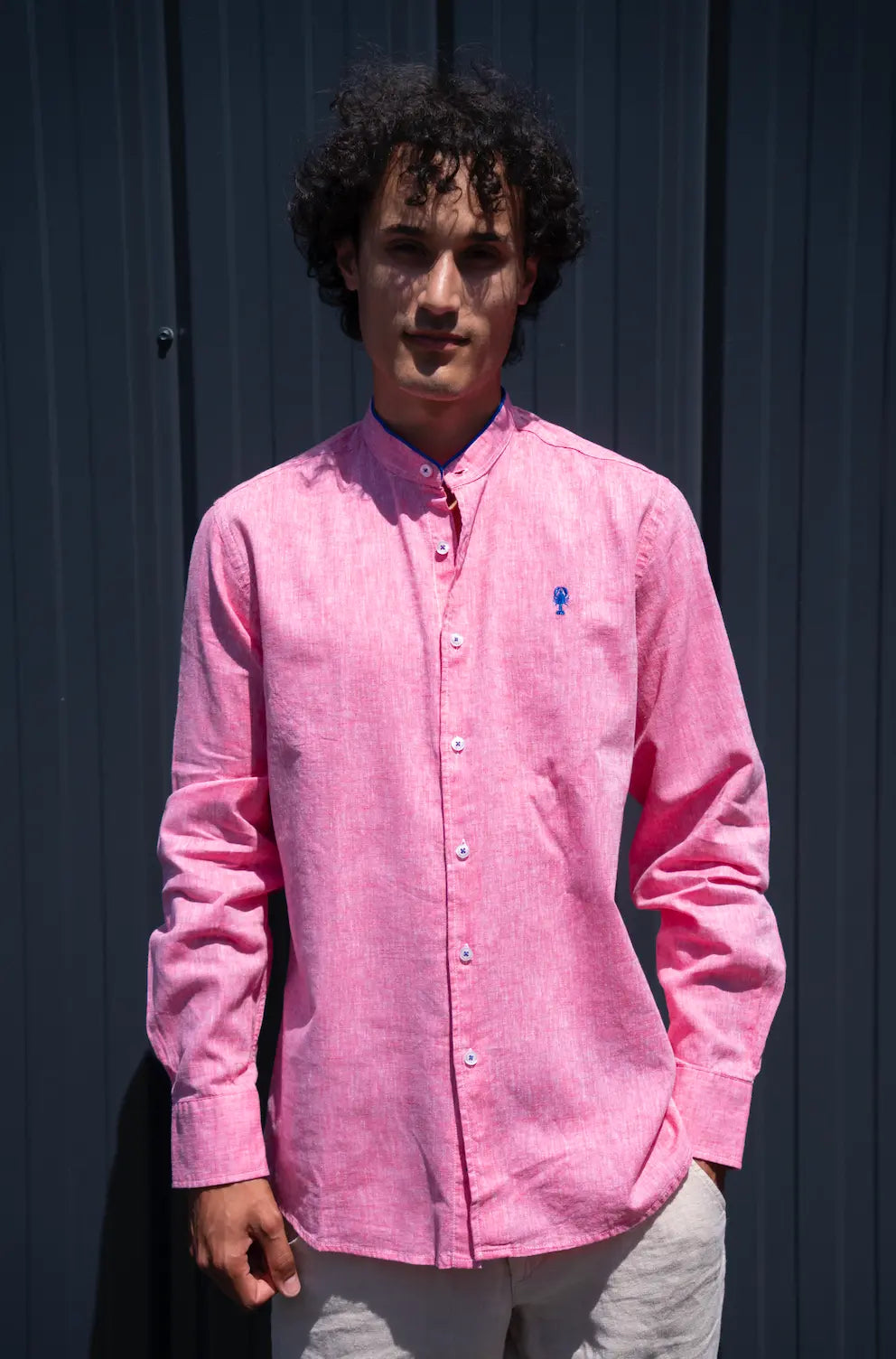 Chemise Col Mao en Lin La 5ème Homme 