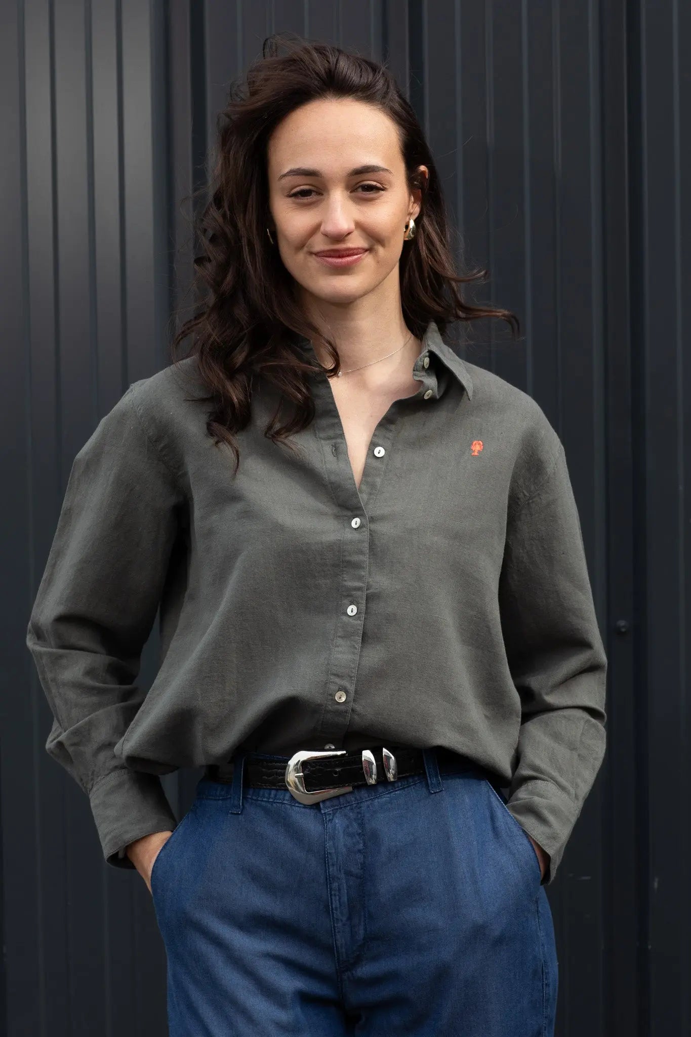 Chemise Lin Oversize « Aurélia » Unie La 5ème Femme 
