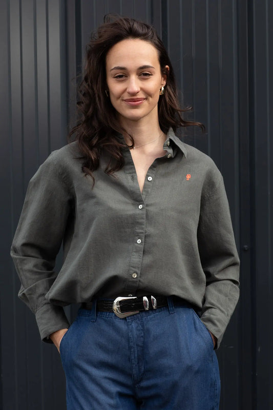 Chemise Lin Oversize « Aurélia » Unie La 5ème Femme 