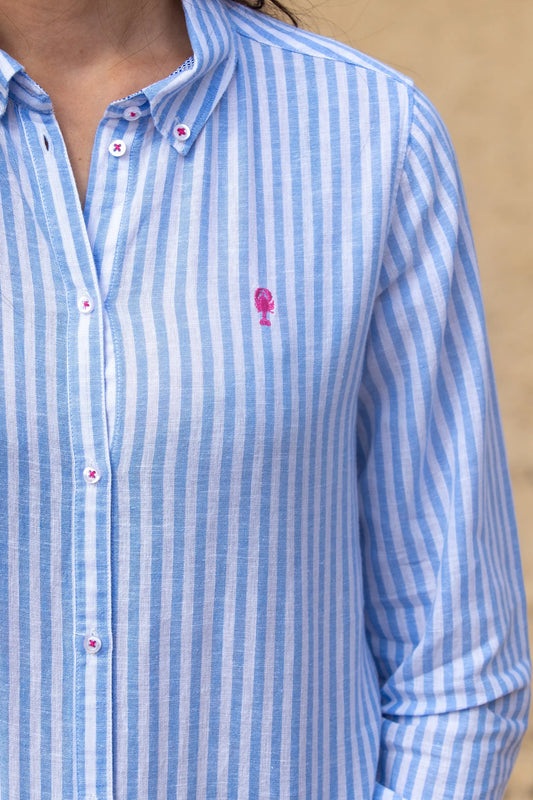 Chemise Lin Rayée La 5ème Femme 