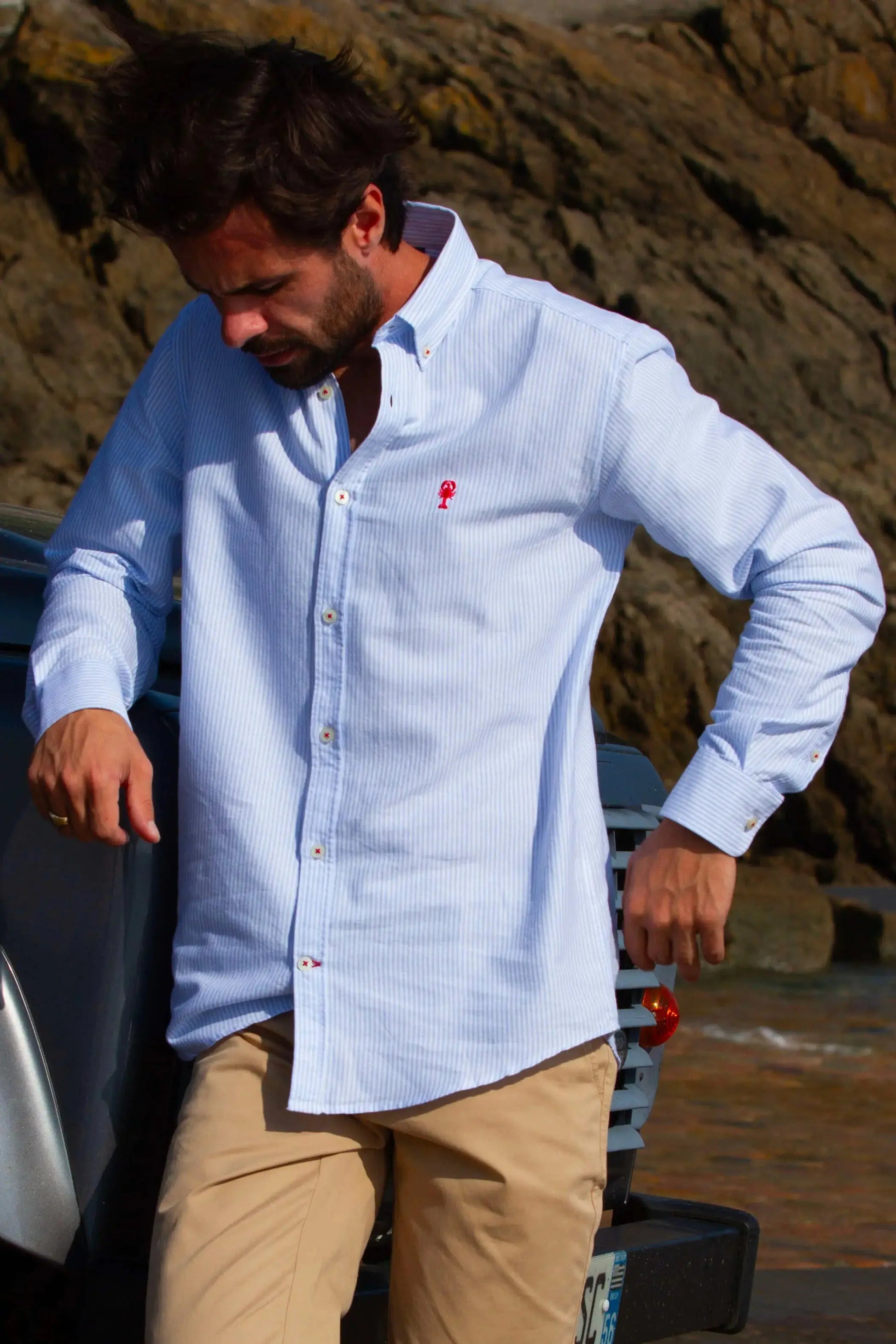 Chemise Oxford Rayée « Touquet » GD La 5ème Homme 