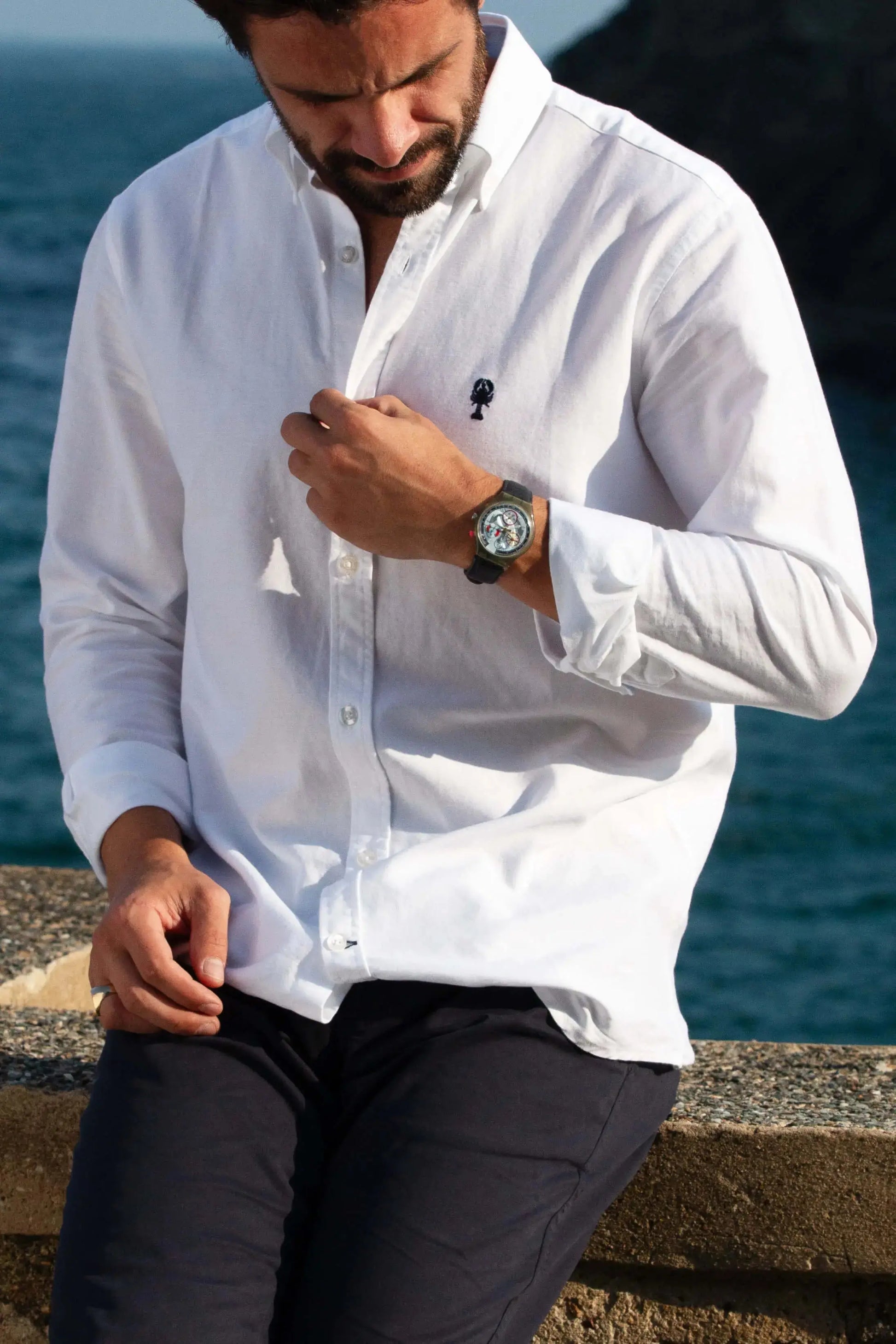 Chemise oxford button down bleue - Champ de Manoeuvres Chemise oxford button down bleue - Champ de Manoeuvres
