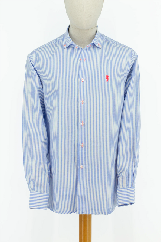 Chemise Rayée en Lin La 5ème Homme 