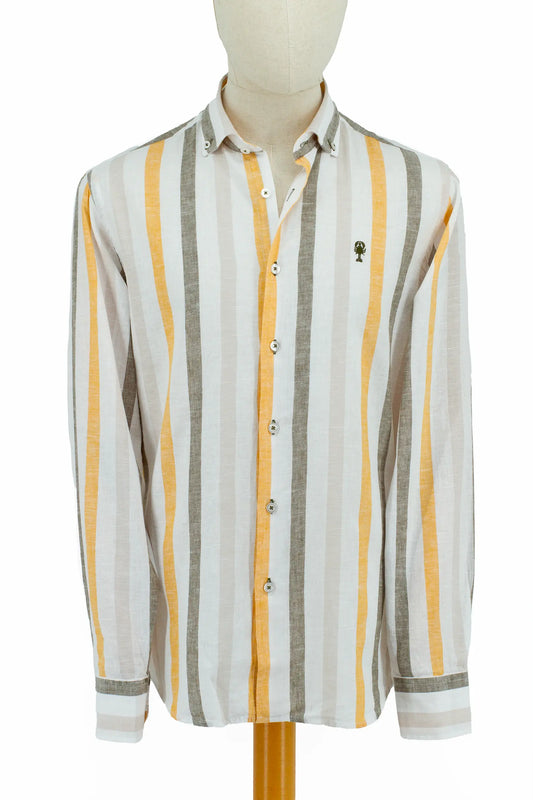 Chemise Rayée en Lin La 5ème Homme 