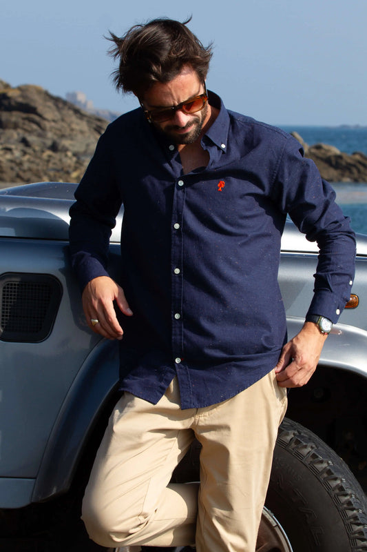 Chemise Manches Courtes Imprimé Fantaisie Bleu Lerros Homme - 2392700-bleu00 Chemise Manches Courtes Imprimé Fantaisie Bleu Lerros Homme - 2392700-bleu00