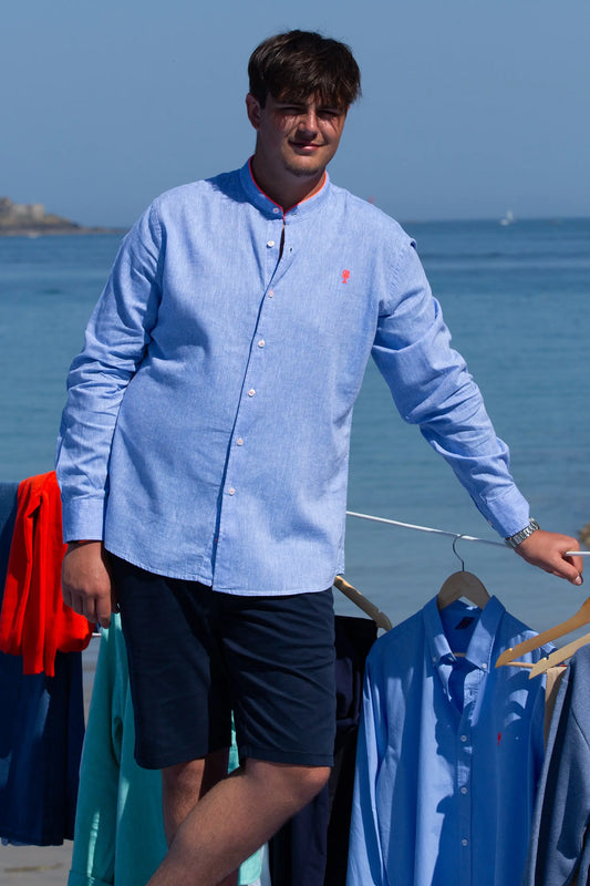 Chemise « Mao » en Lin La 5ème Homme 