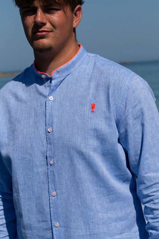 Chemise « Mao » en Lin La 5ème Homme 