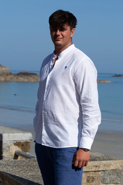Chemise « Mao » en Lin La 5ème Homme 