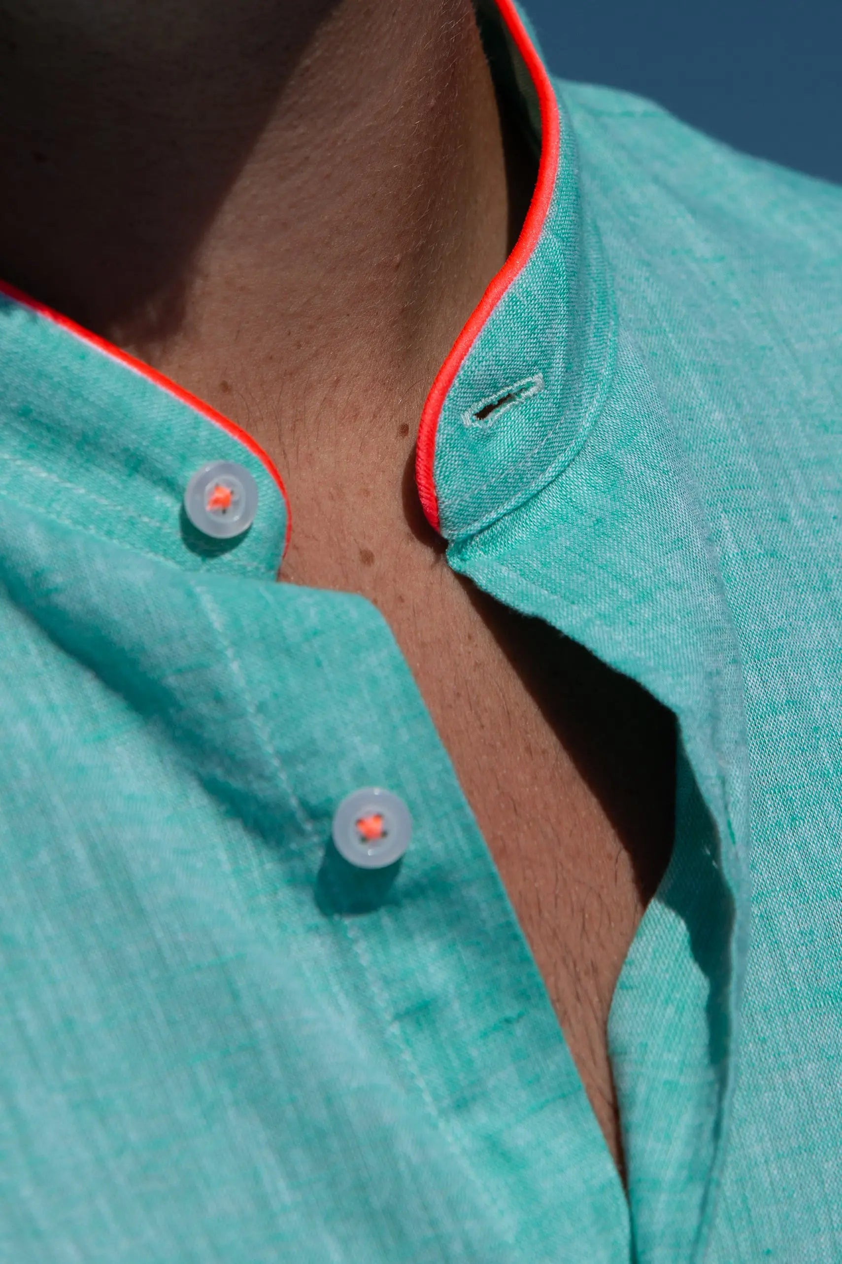Chemise « Mao » en Lin La 5ème Homme 