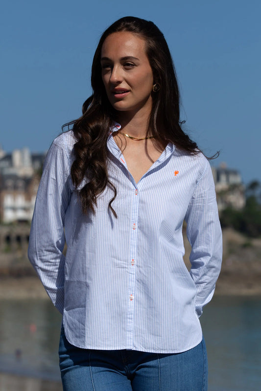Chemise en Popeline Rayée « Yadhi » La 5ème Femme 