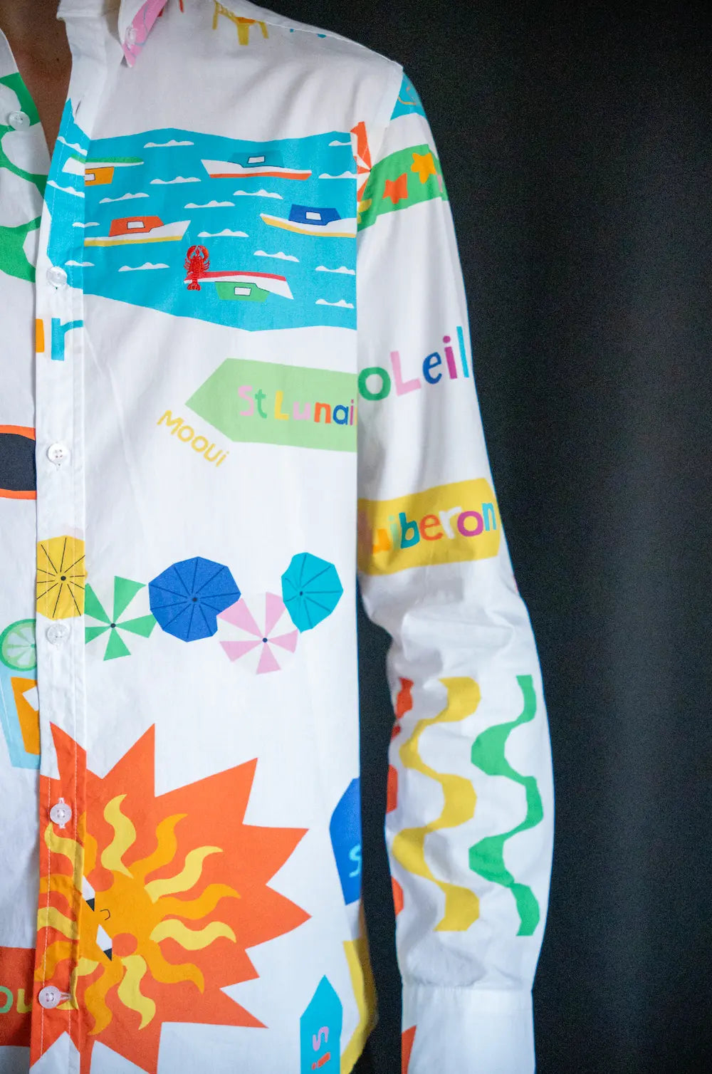 Chemise en coton "Plage" La 5ème Homme 