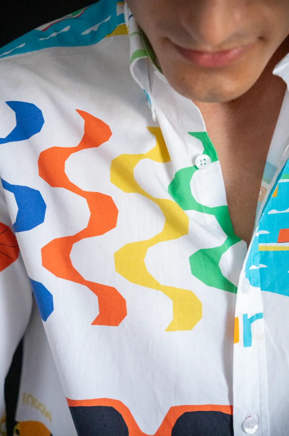 Chemise en coton "Plage" La 5ème Homme 