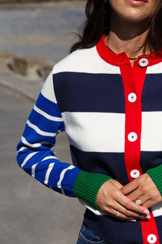 Gilet Rayé Boutonné « Lola » La 5ème Femme 