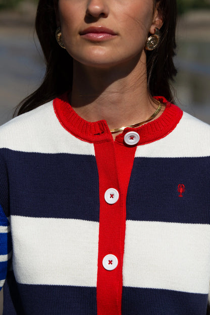 Gilet Rayé Boutonné « Lola » La 5ème Femme 