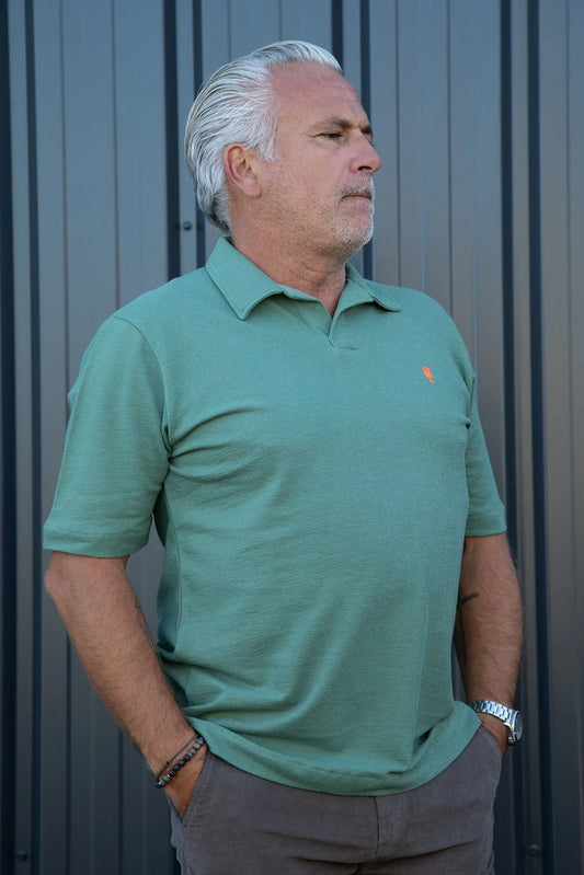 Polo en coton crêpe "Faro" La 5ème Homme 