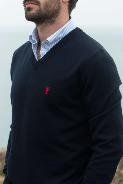 Pull Laine Mérinos Col V « Claude » La 5ème Homme 