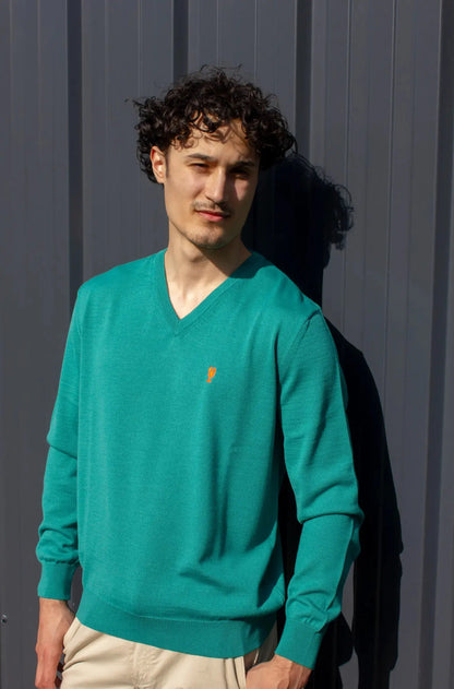 Pull Laine Mérinos Col V « Claude » La 5ème Homme 