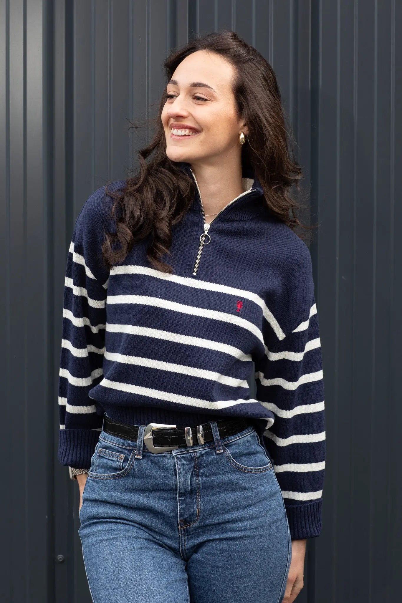 Pull Marin Col Montant « Marine » La 5ème Femme 