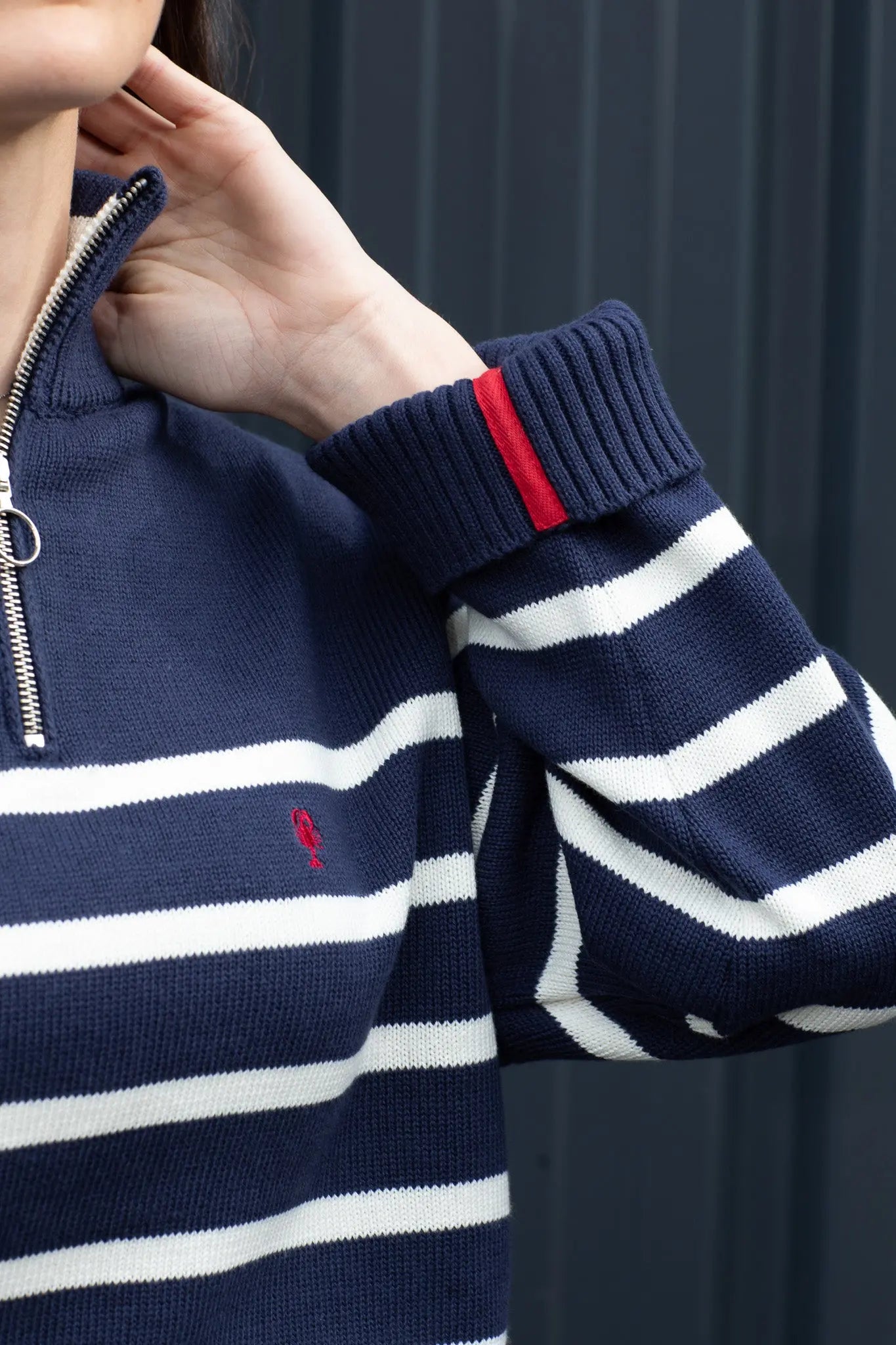 Pull Marin Col Montant « Marine » La 5ème Femme 