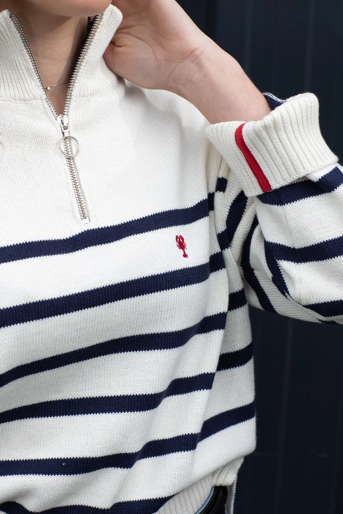 Pull Marin Col Montant « Marine » La 5ème Femme 