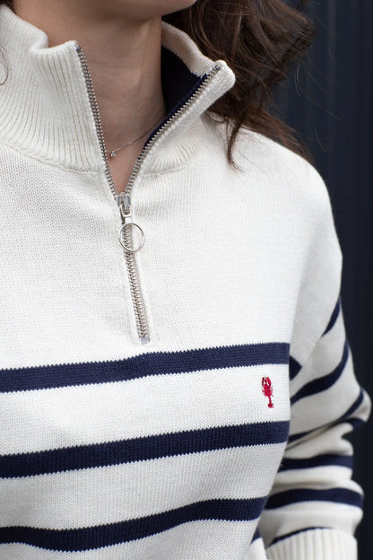 Pull Marin Col Montant « Marine » La 5ème Femme 