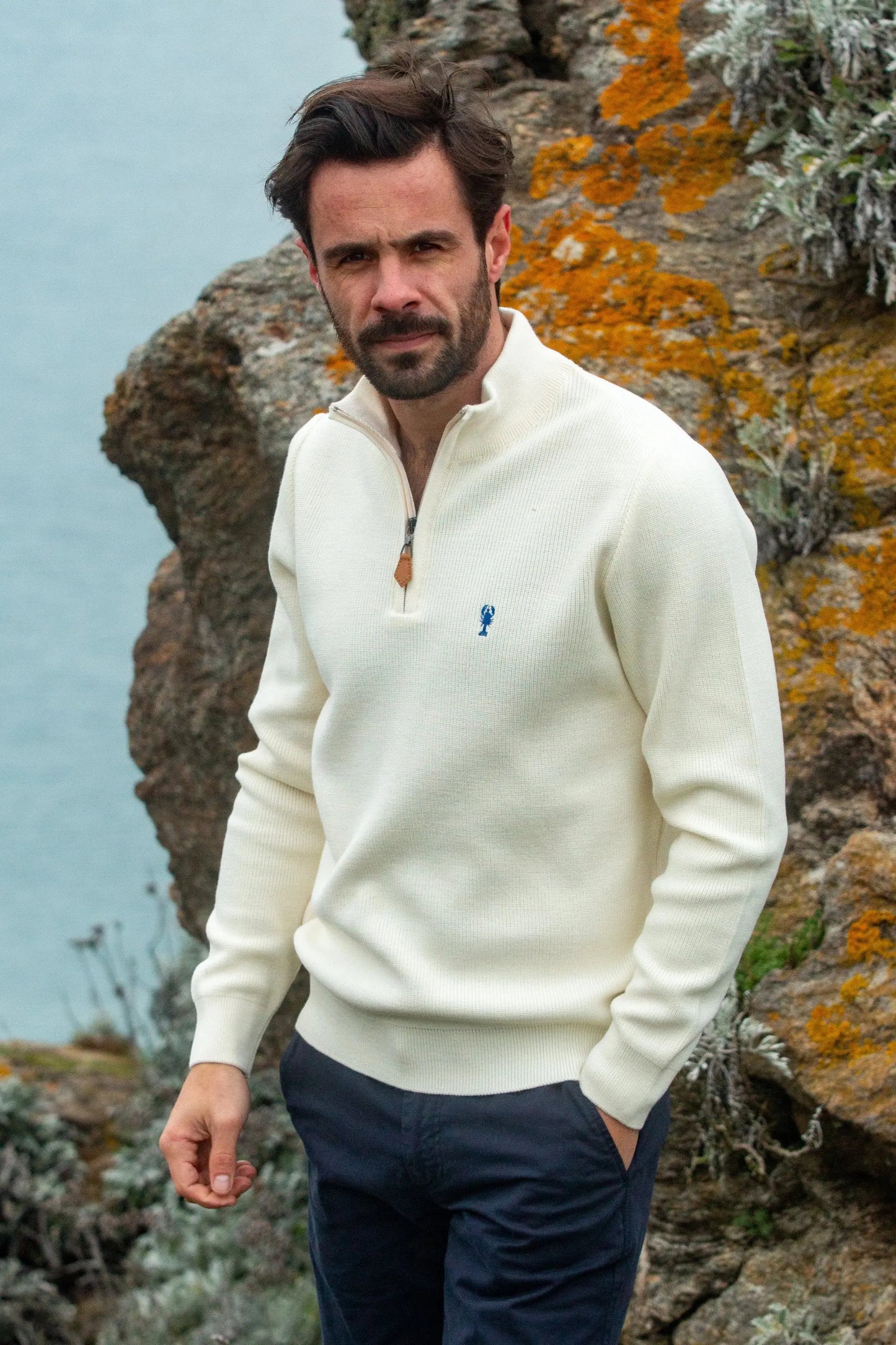 Pull Marin Col Zippé « Alexandre » La 5ème Homme 