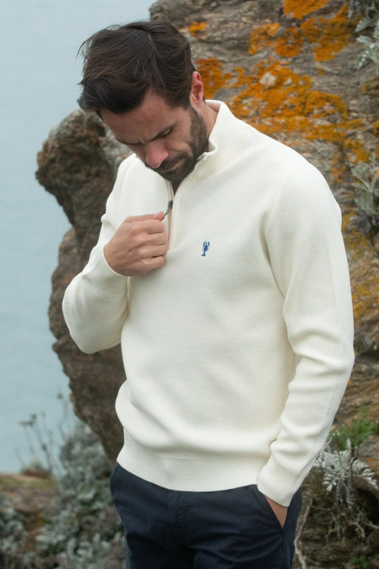 Pull Marin Col Zippé « Alexandre » La 5ème Homme 