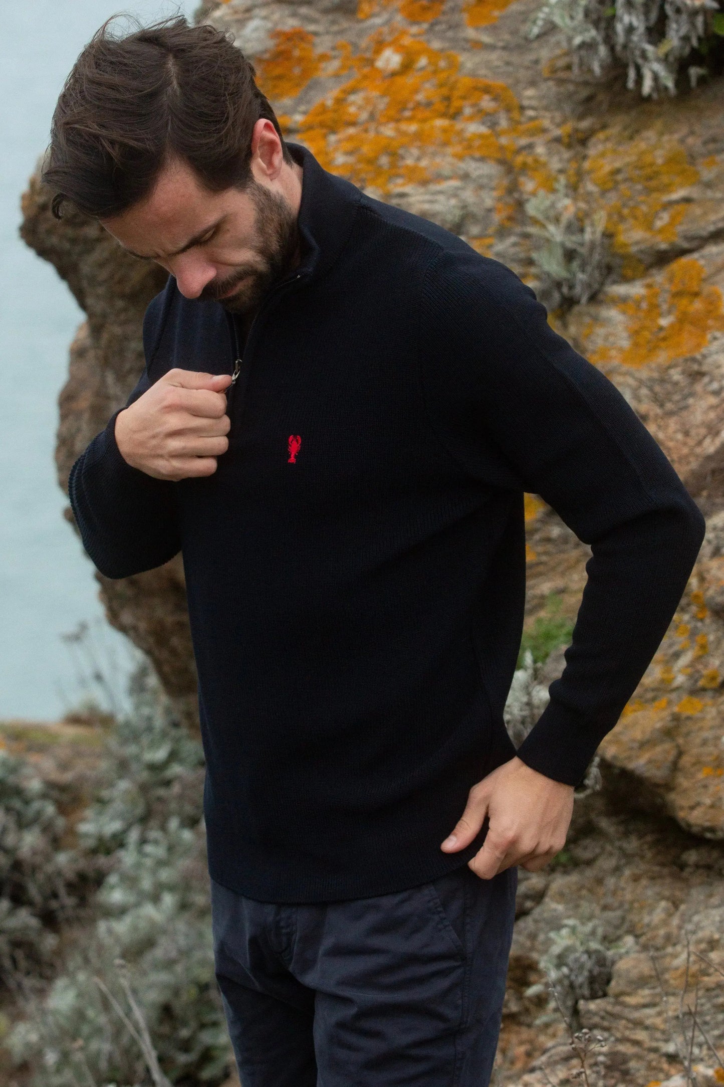 Pull Marin Col Zippé « Alexandre » La 5ème Homme 