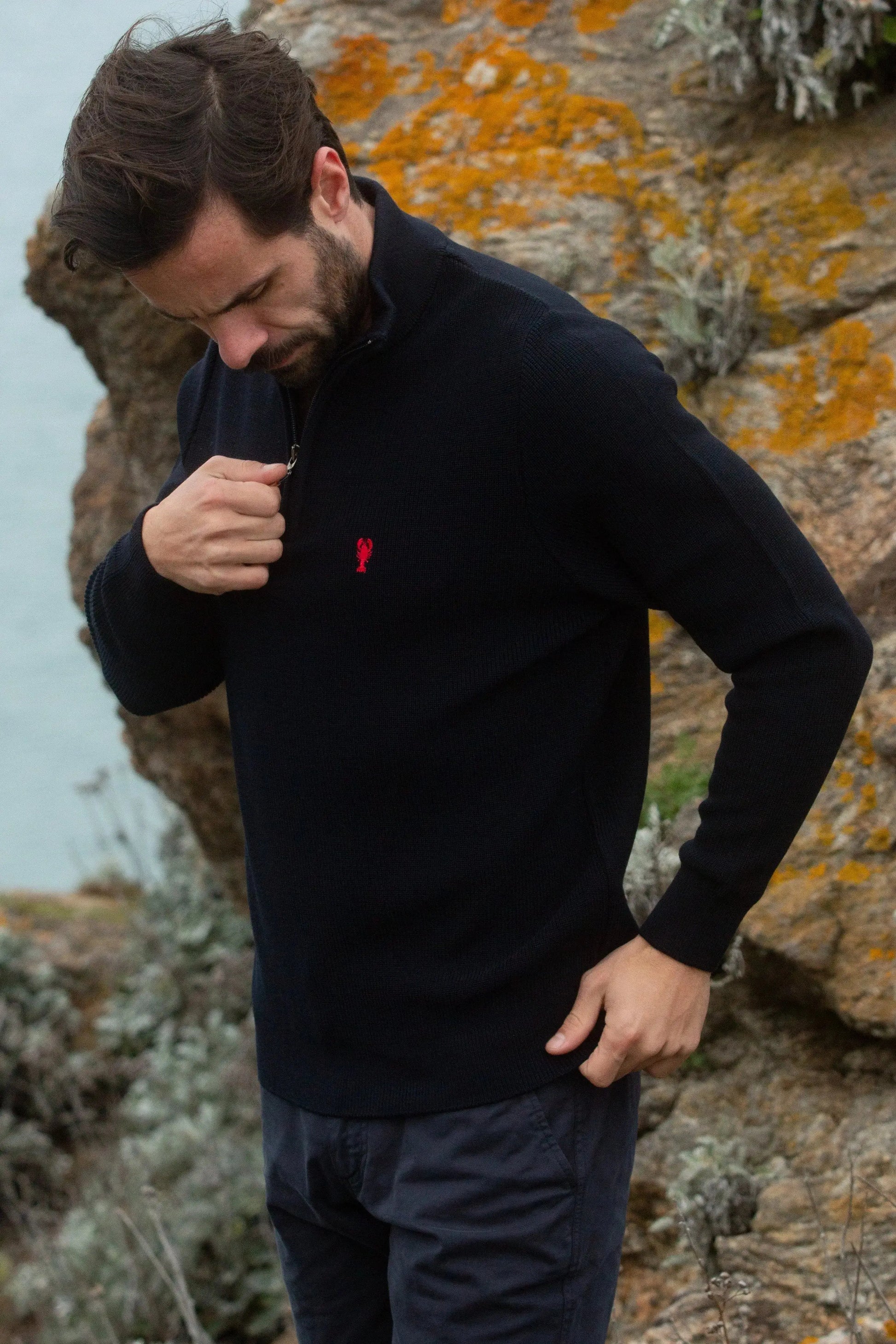 Pull Marin Col Zippé « Alexandre » La 5ème Homme 