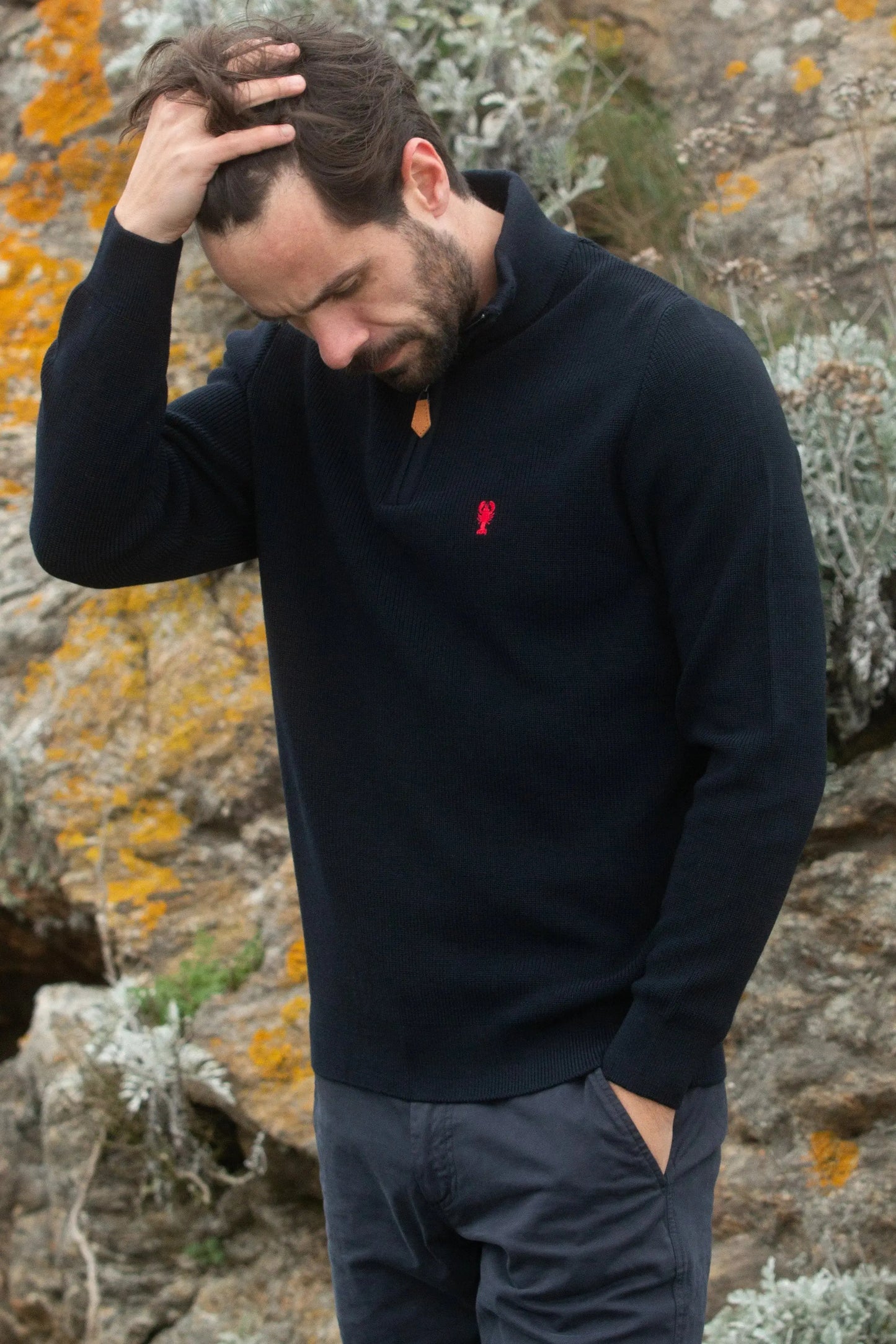 Pull Marin Col Zippé « Alexandre » La 5ème Homme 