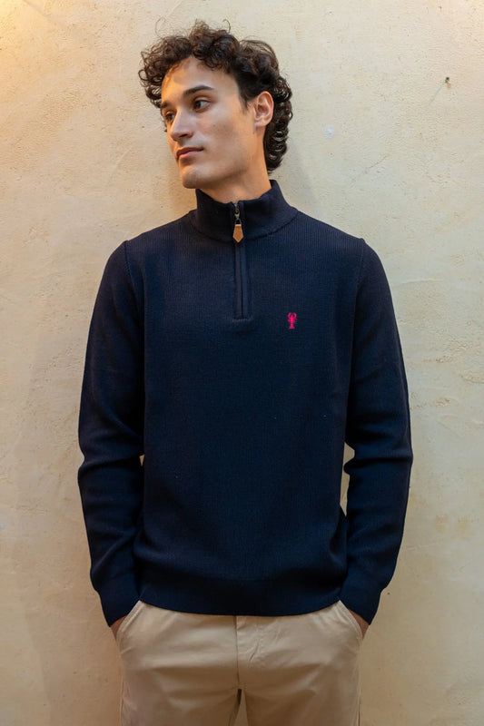 Pull Marin Col Zippé « Alexandre » La 5ème Homme 