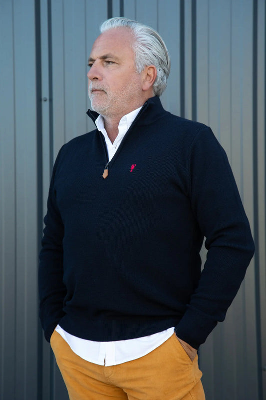 Pull Marin Col Zippé « Alexandre » La 5ème Homme 