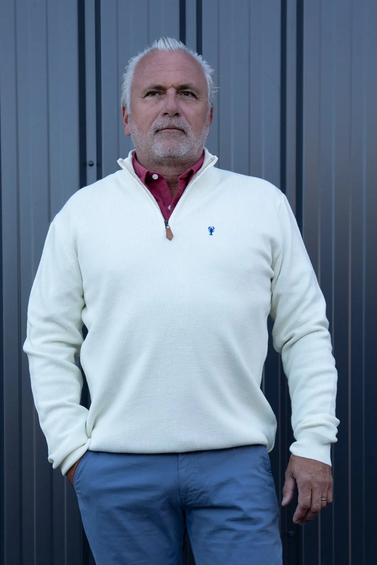 Pull Marin Col Zippé « Alexandre » La 5ème Homme 