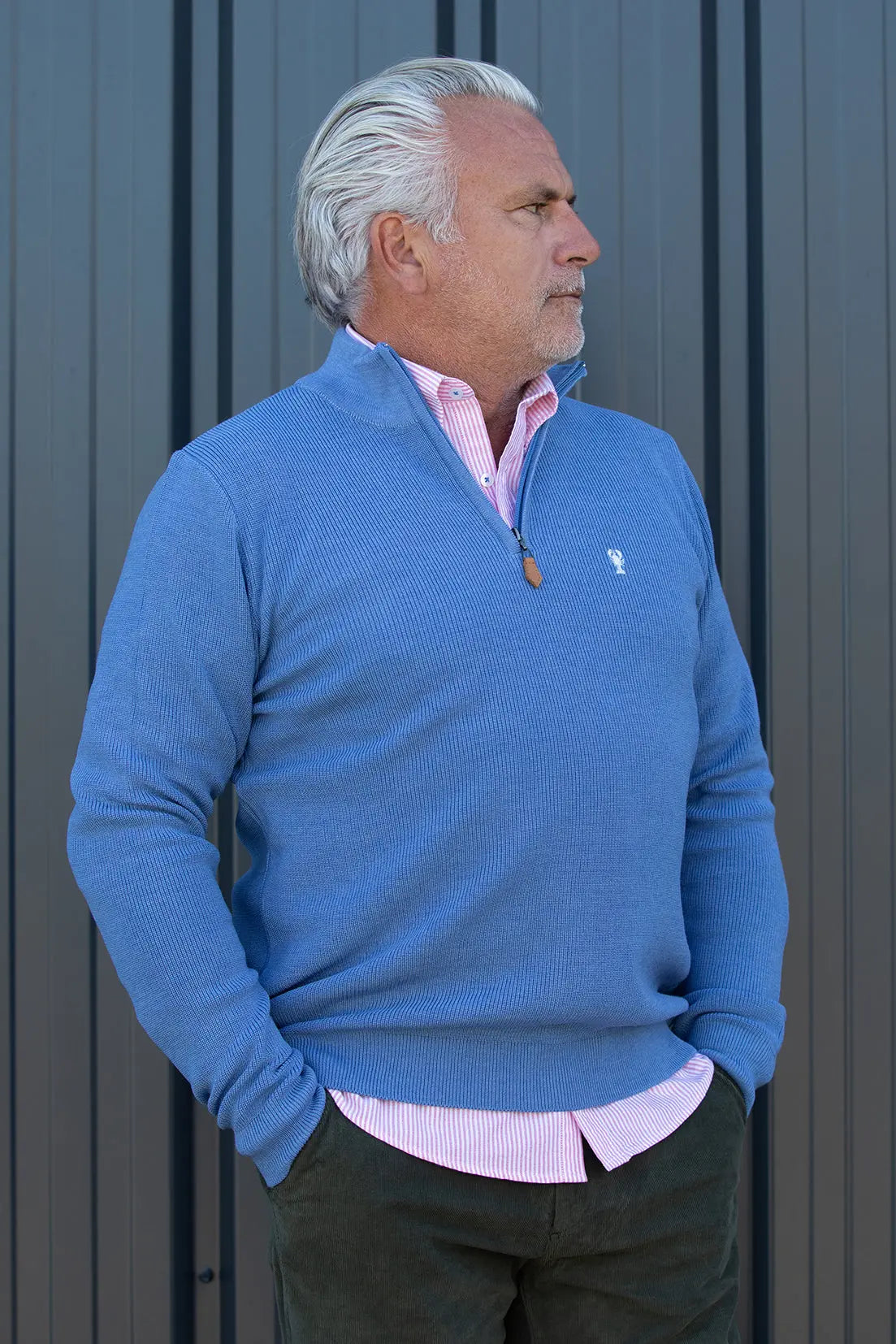 Pull Marin Col Zippé « Alexandre » La 5ème Homme 