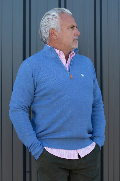 Pull Marin Col Zippé « Alexandre » La 5ème Homme 