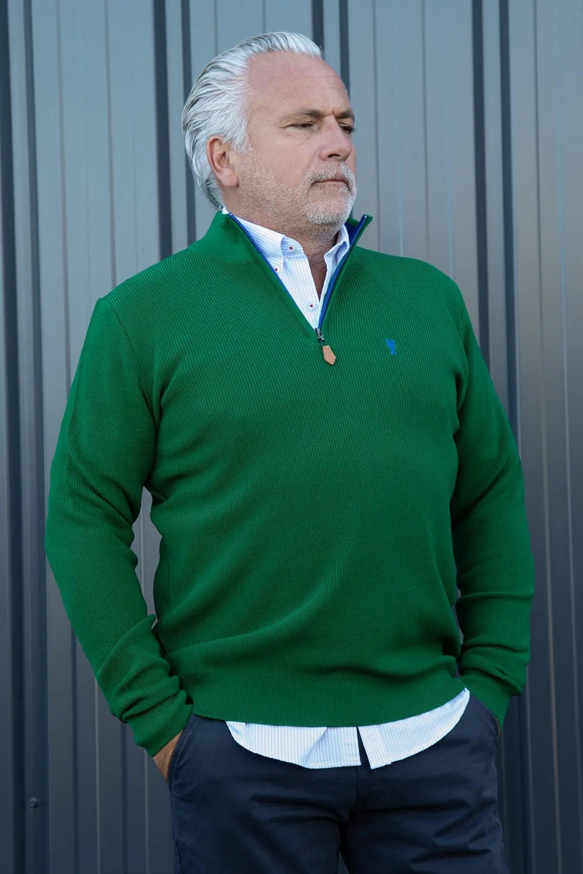 Pull Marin Col Zippé « Alexandre » La 5ème Homme 