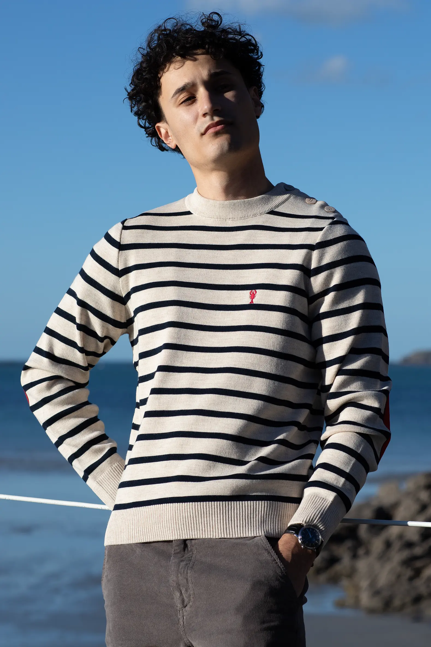 Pull Marin Rayé « Hubert » La 5ème Homme 