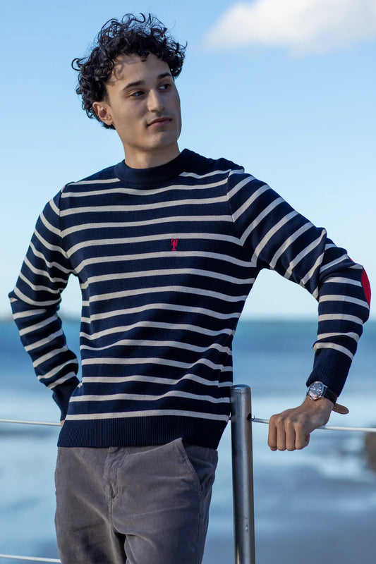 Pull Marin Rayé « Hubert » La 5ème Homme 