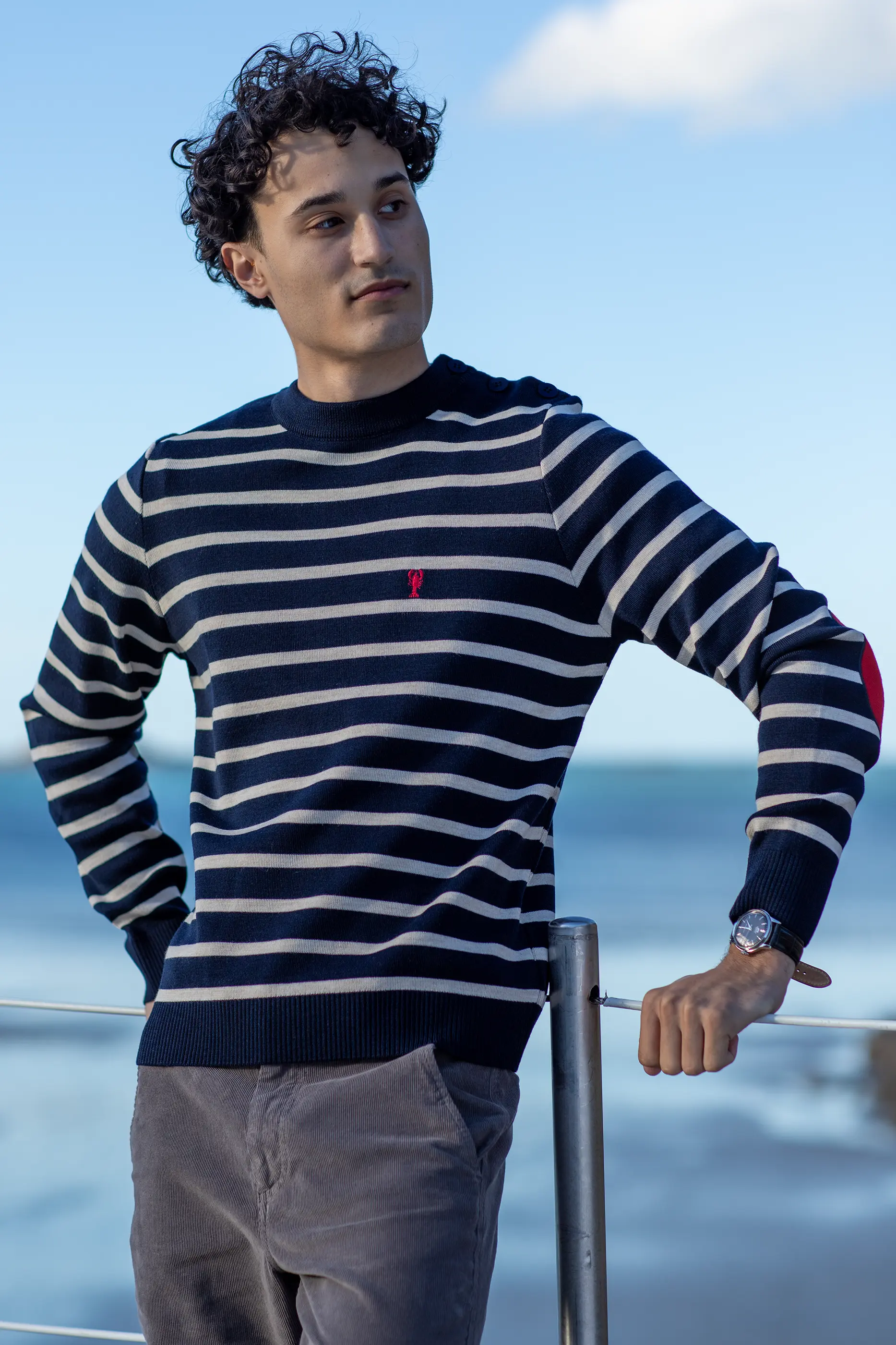 Pull Marin Rayé « Hubert » La 5ème Homme 