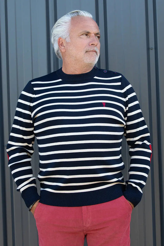 Pull Marin Rayé « Hubert » La 5ème Homme 